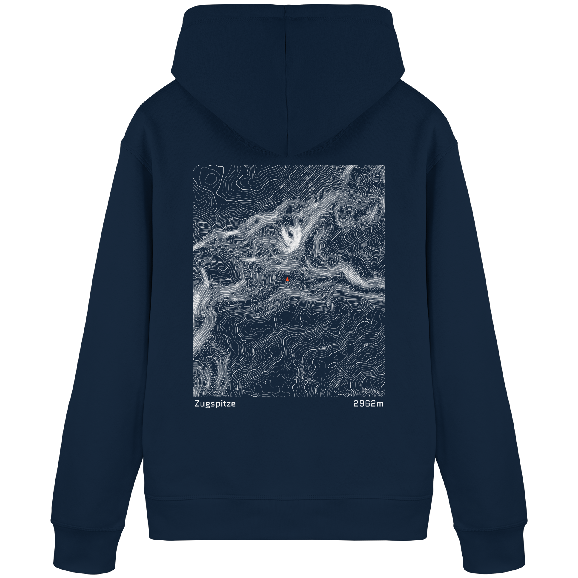 Zugspitze Höhenlinien Hoodie (Unisex)
