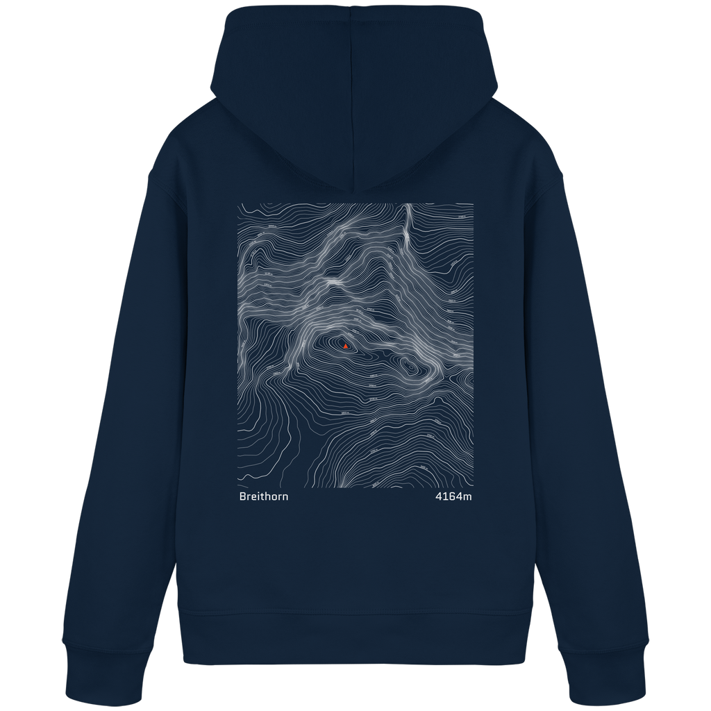 Breithorn Höhenlinien Hoodie (Unisex)