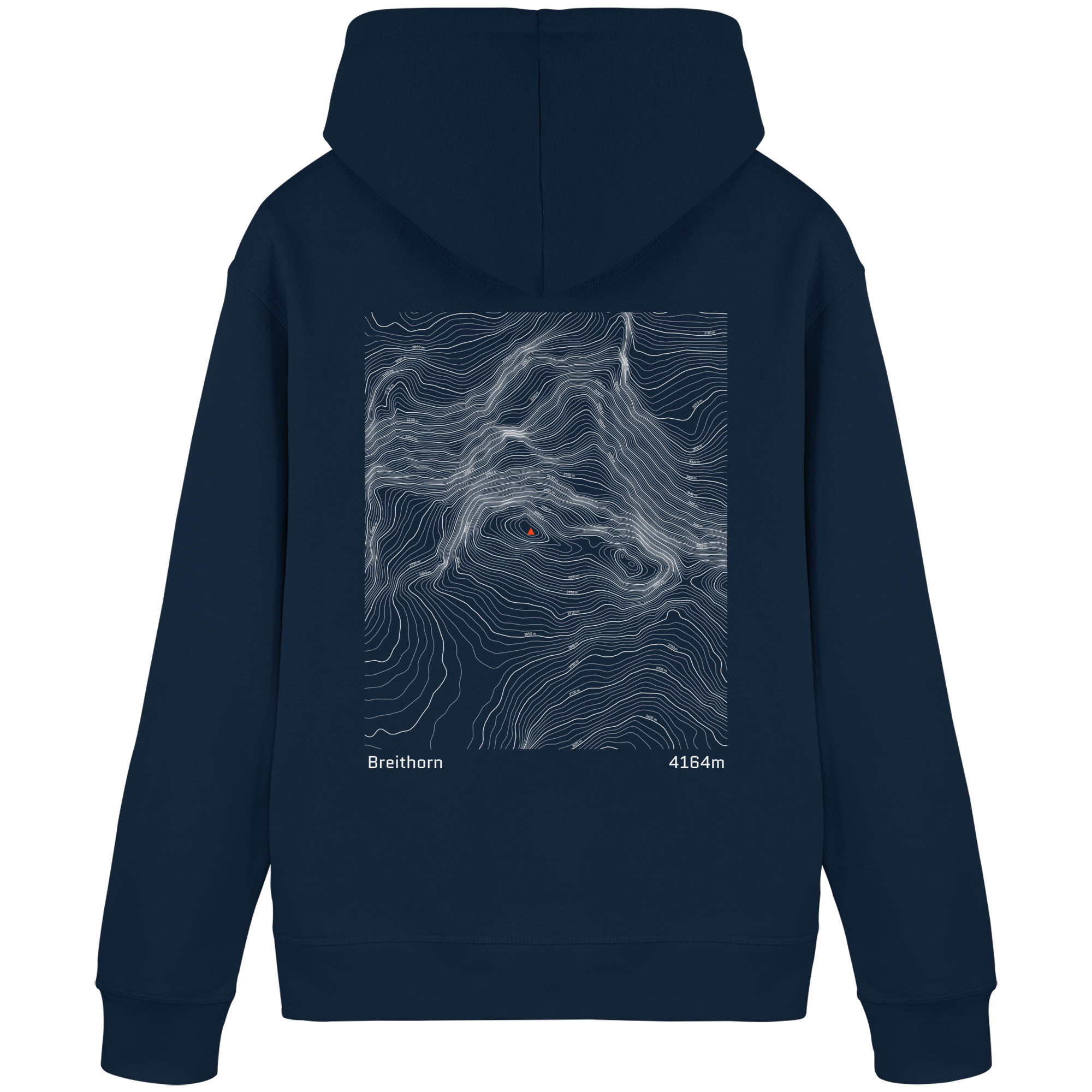Breithorn Höhenlinien Hoodie (Unisex)
