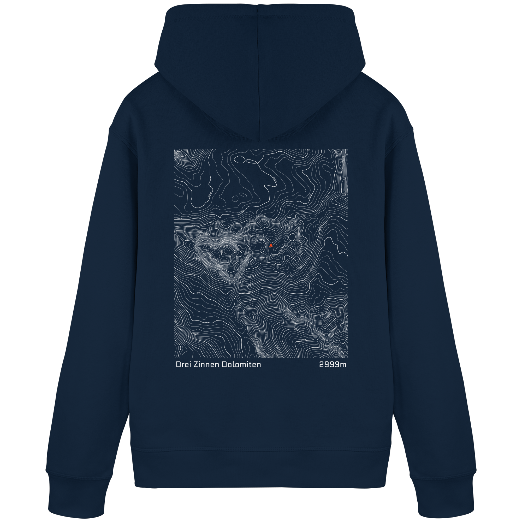 Drei Zinnen Höhenlinien Hoodie (Unisex)