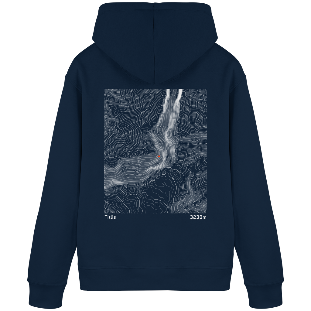 Titlis Höhenlinien Hoodie (Unisex)
