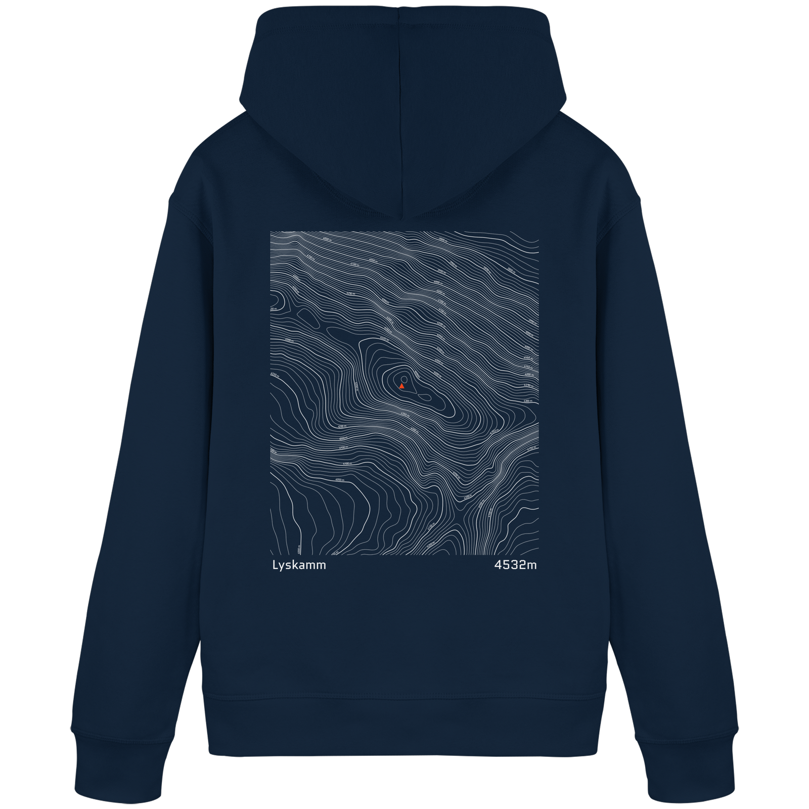 Lyskamm Höhenlinien Hoodie (Unisex)