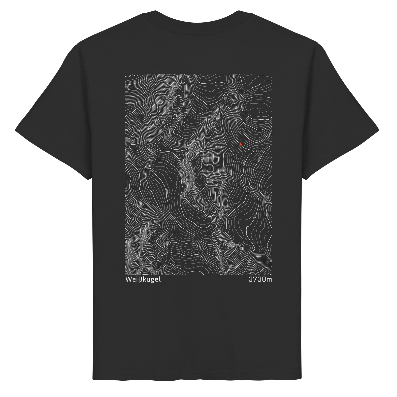 Weißkugel Höhenlinien T-Shirt (Unisex)