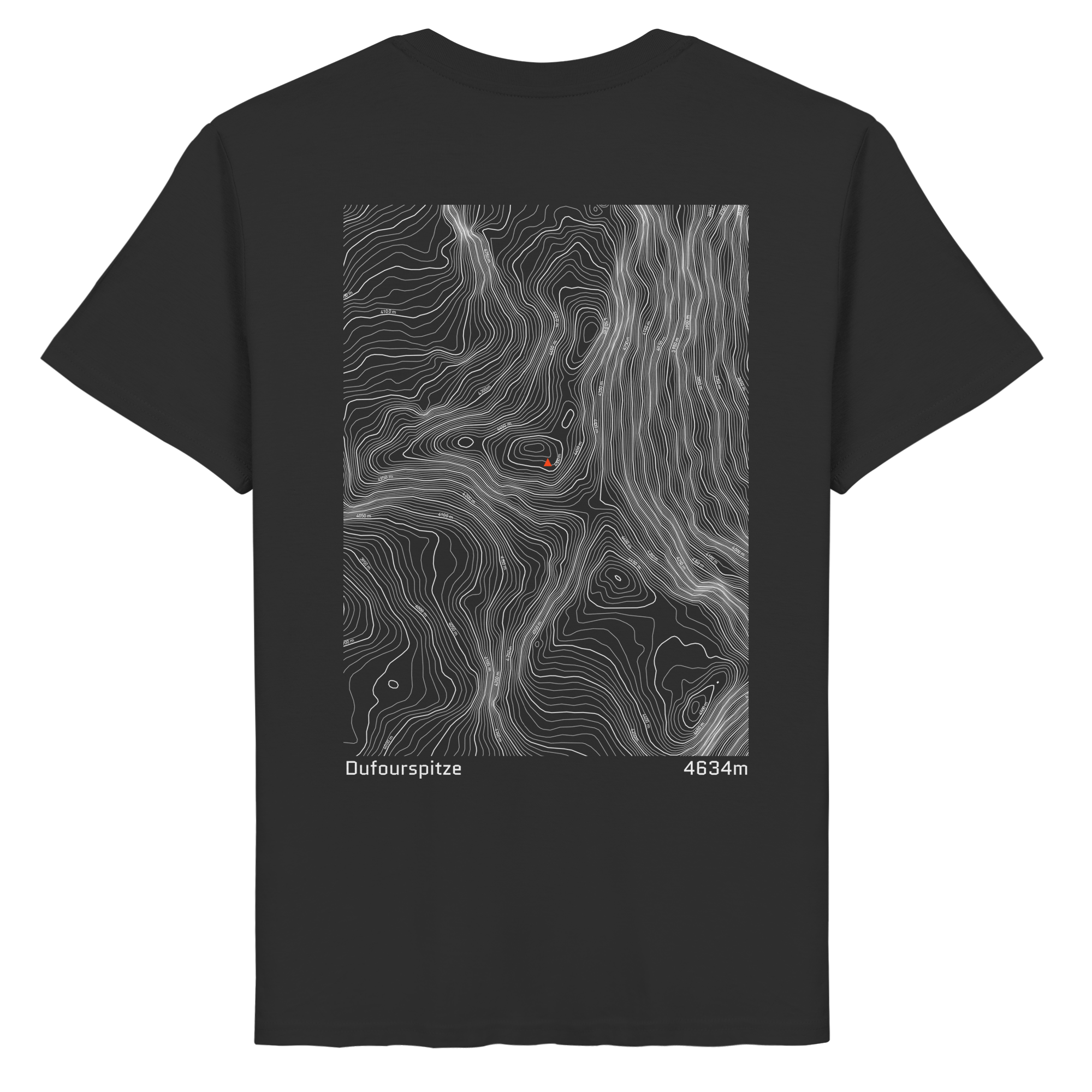 Dufourspitze Höhenlinien T-Shirt (Unisex)