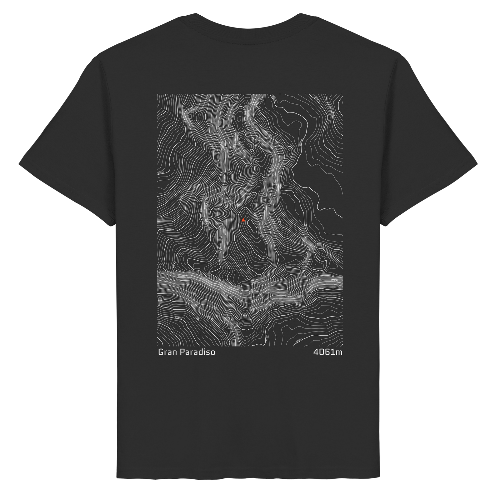 Gran Paradiso Höhenlinien T-Shirt (Unisex)