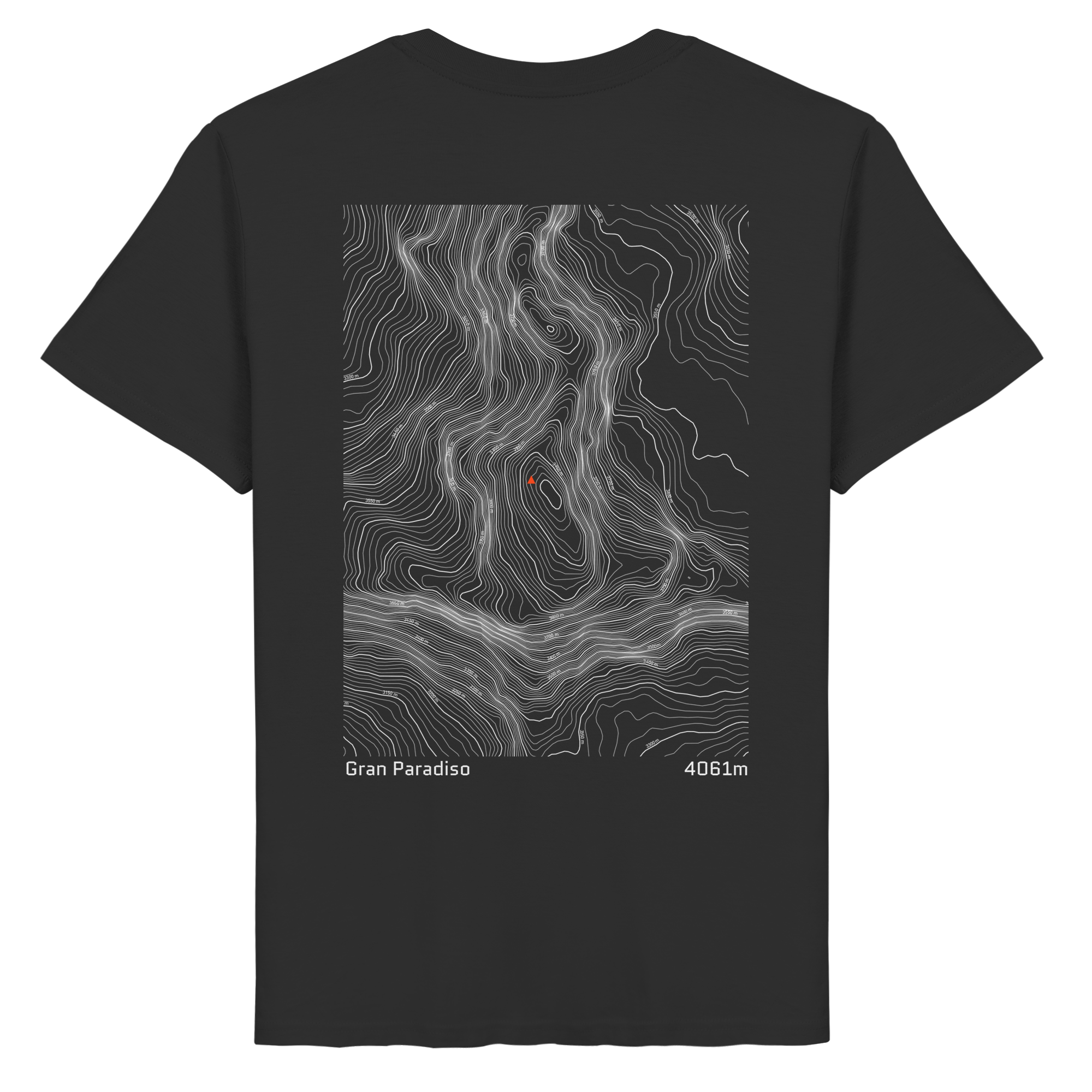 Gran Paradiso Höhenlinien T-Shirt (Unisex)