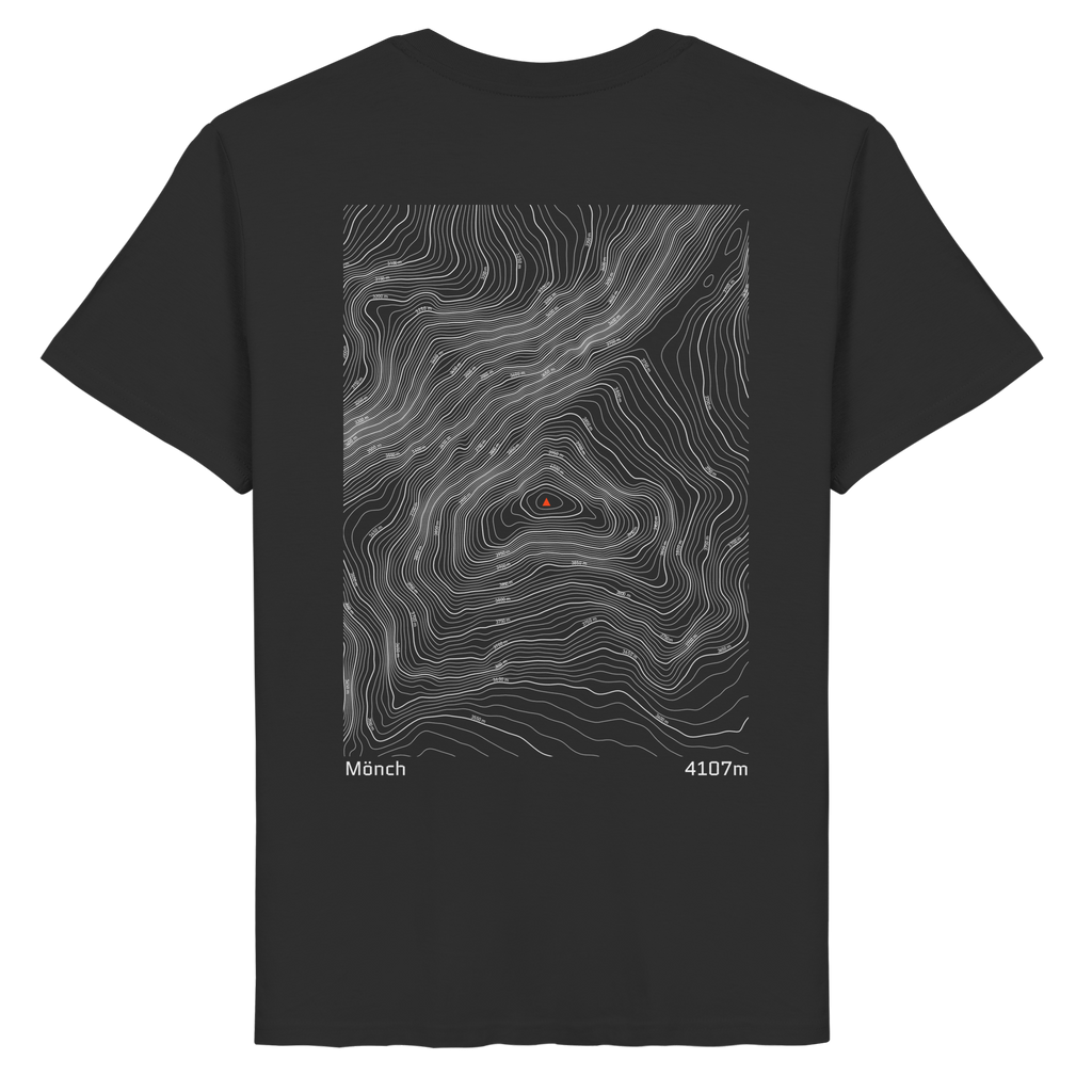 Mönch Höhenlinien T-Shirt (Unisex)