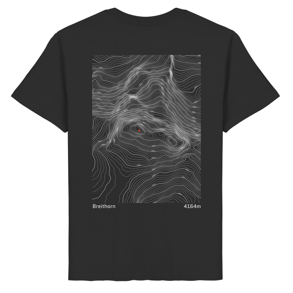 Breithorn Höhenlinien T-Shirt (Unisex)