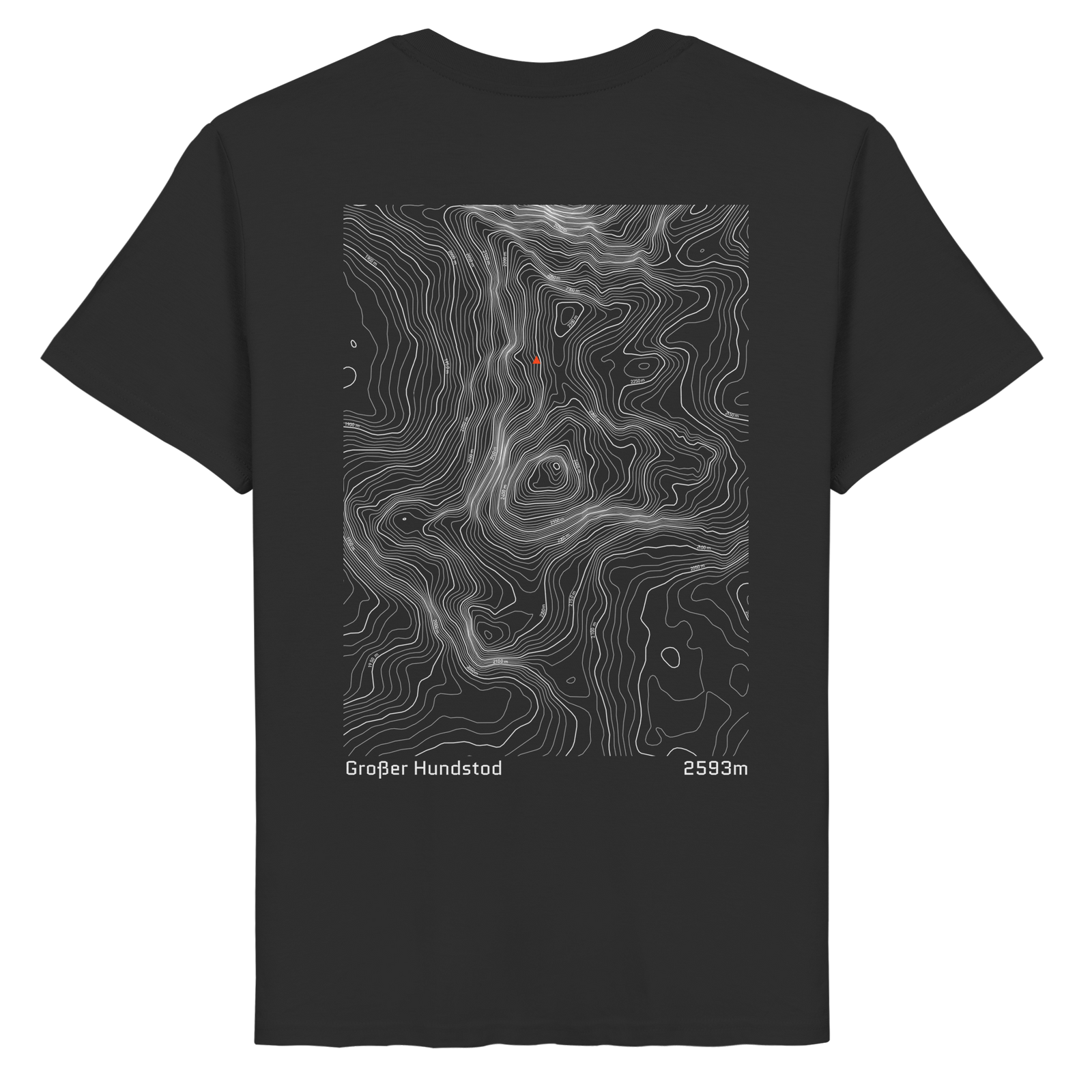 Großer Hundstod Höhenlinien T-Shirt (Unisex)