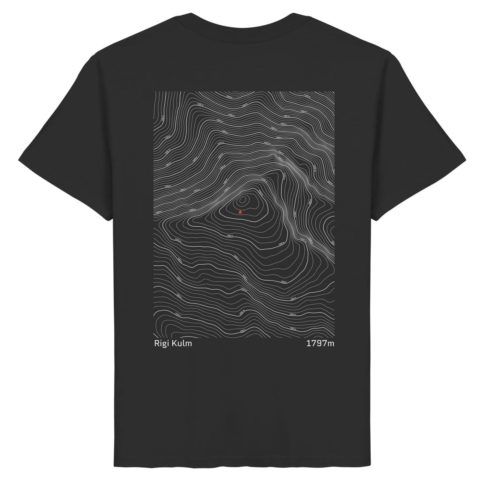 Rigi Kulm Höhenlinien T-Shirt (Unisex)