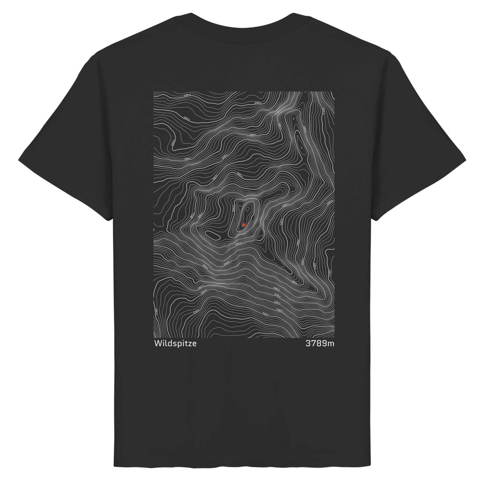 Wildspitze Höhenlinien T-Shirt (Unisex)