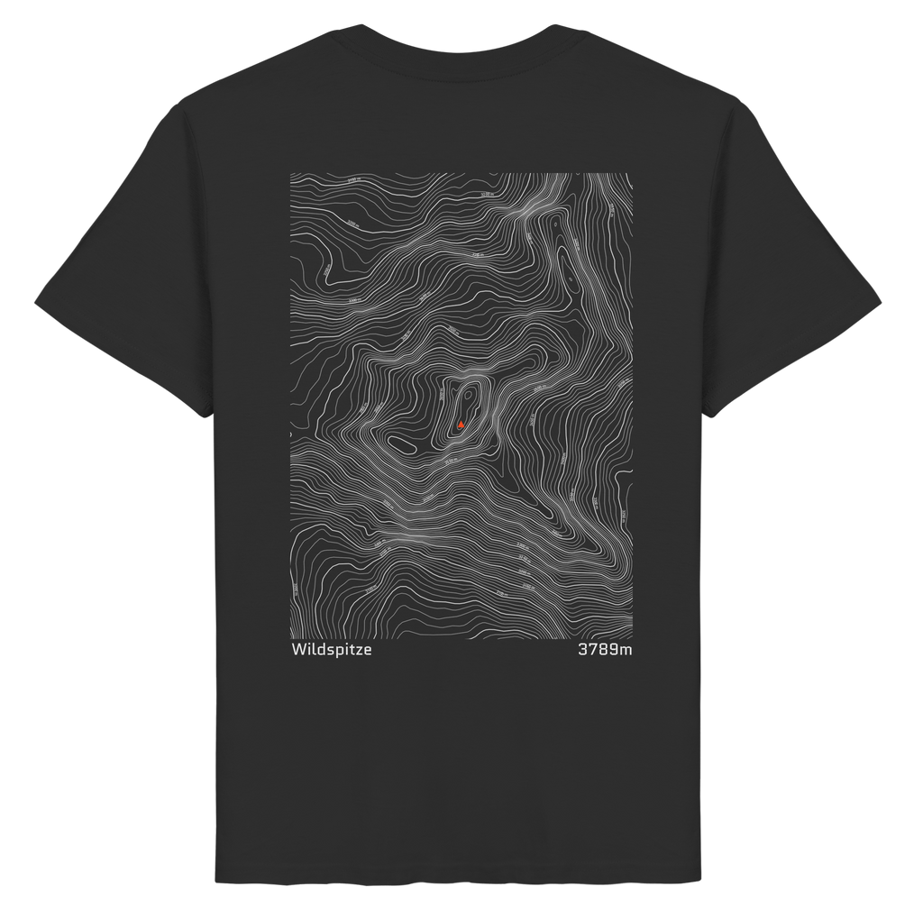 Wildspitze Höhenlinien T-Shirt (Unisex)