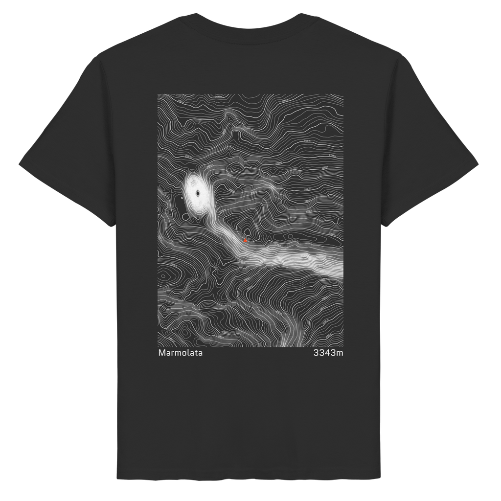 Marmolata Höhenlinien T-Shirt (Unisex)
