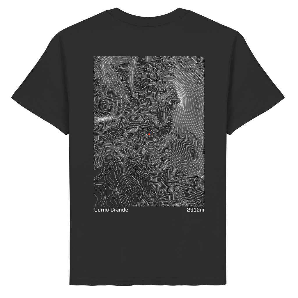 Corno Grande Höhenlinien T-Shirt (Unisex)