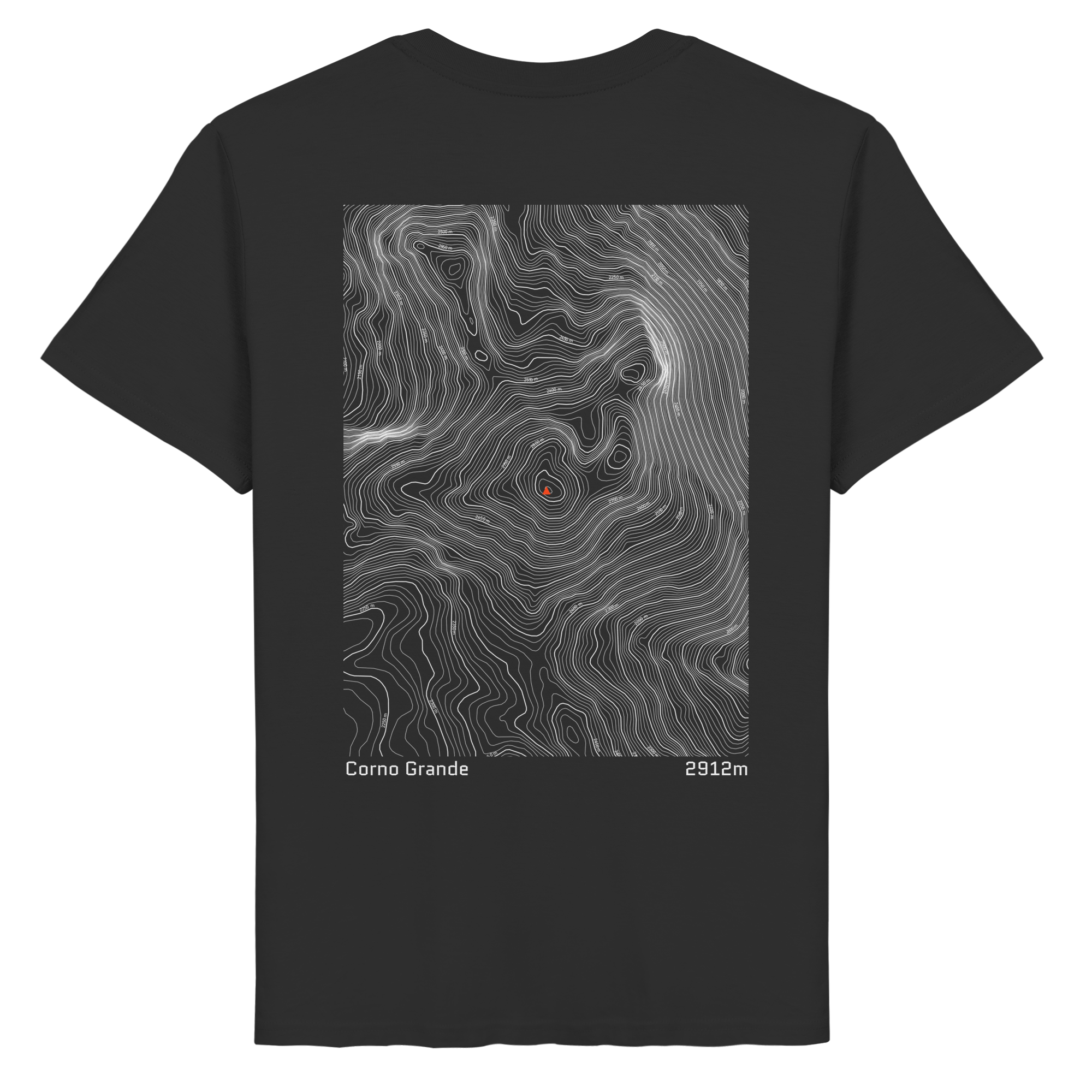 Corno Grande Höhenlinien T-Shirt (Unisex)