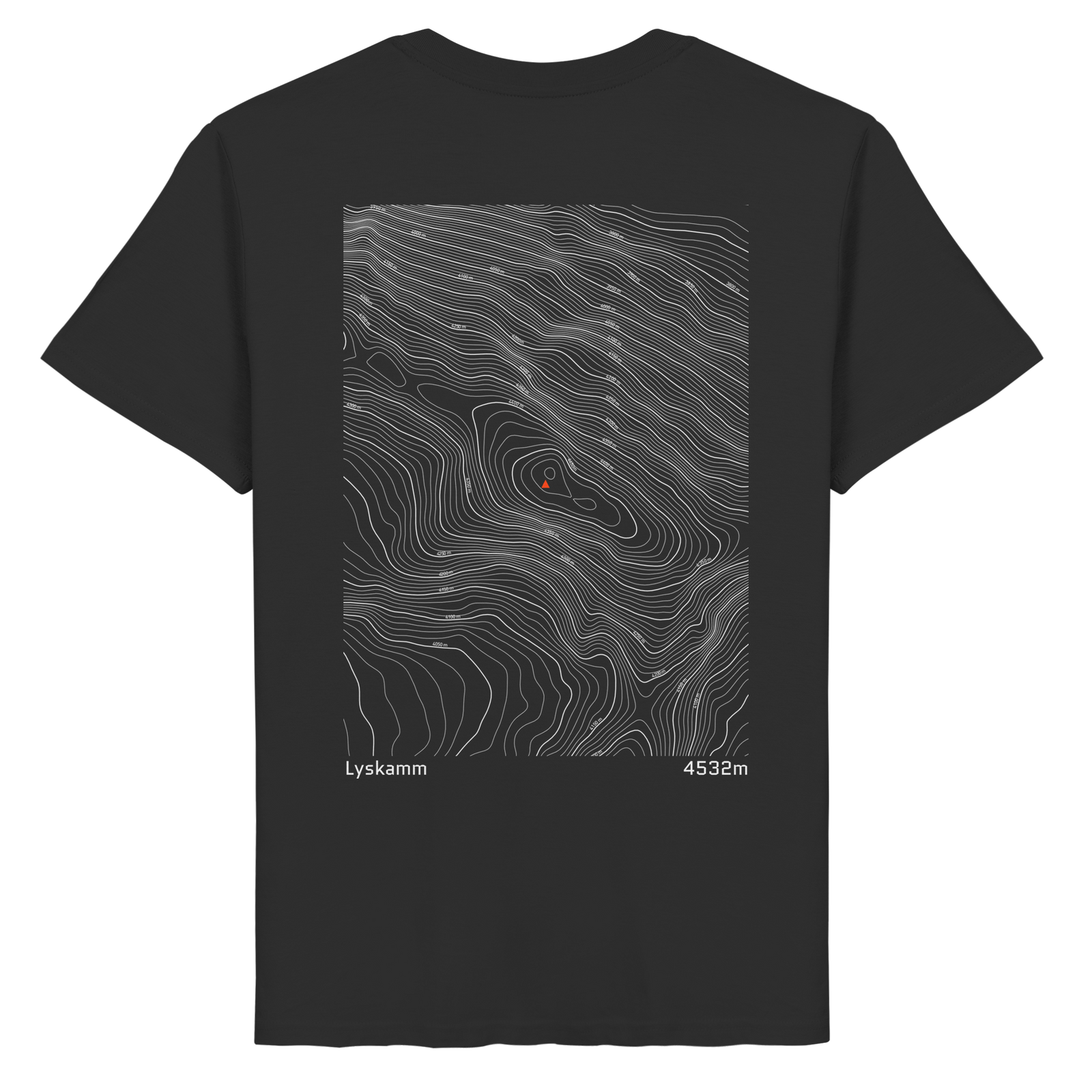 Lyskamm Höhenlinien T-Shirt (Unisex)