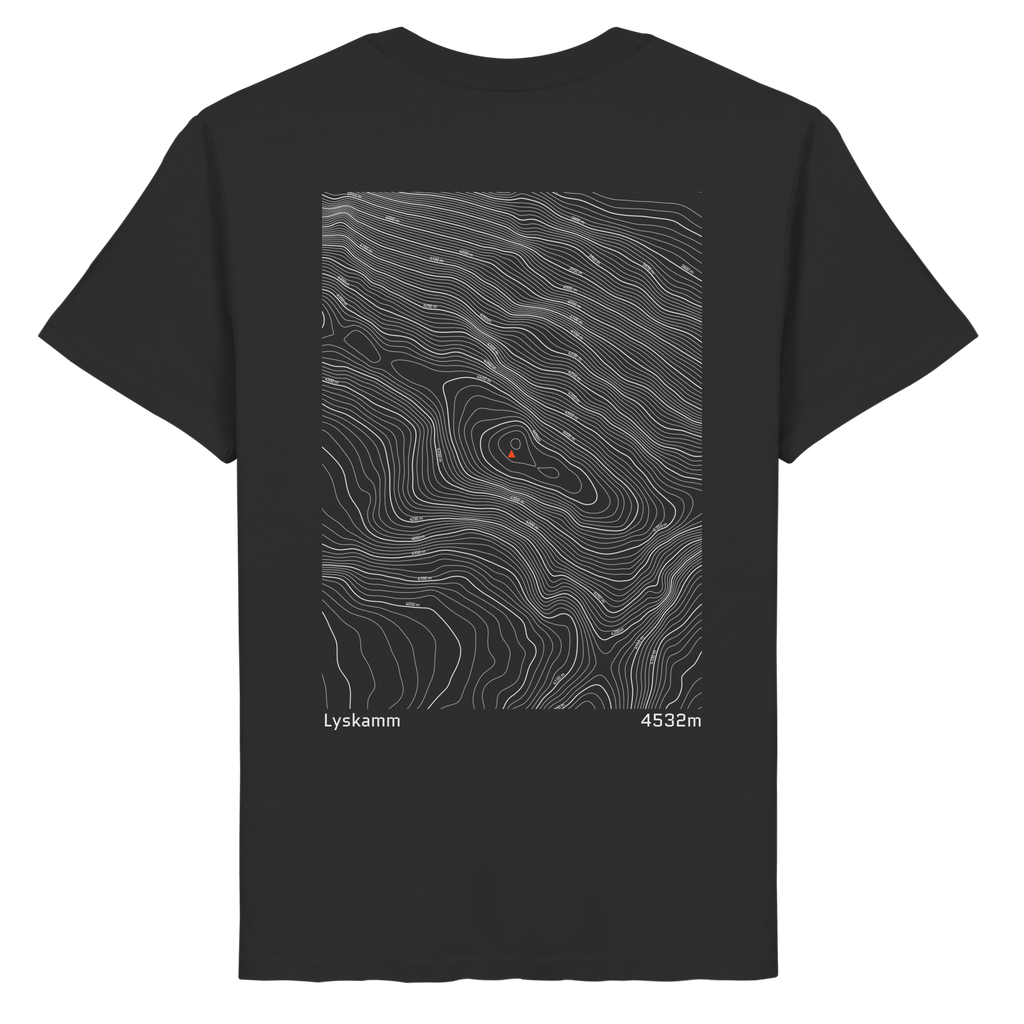Lyskamm Höhenlinien T-Shirt (Unisex)