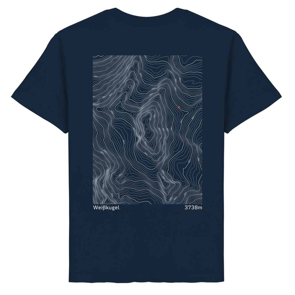 Weißkugel Höhenlinien T-Shirt (Unisex)