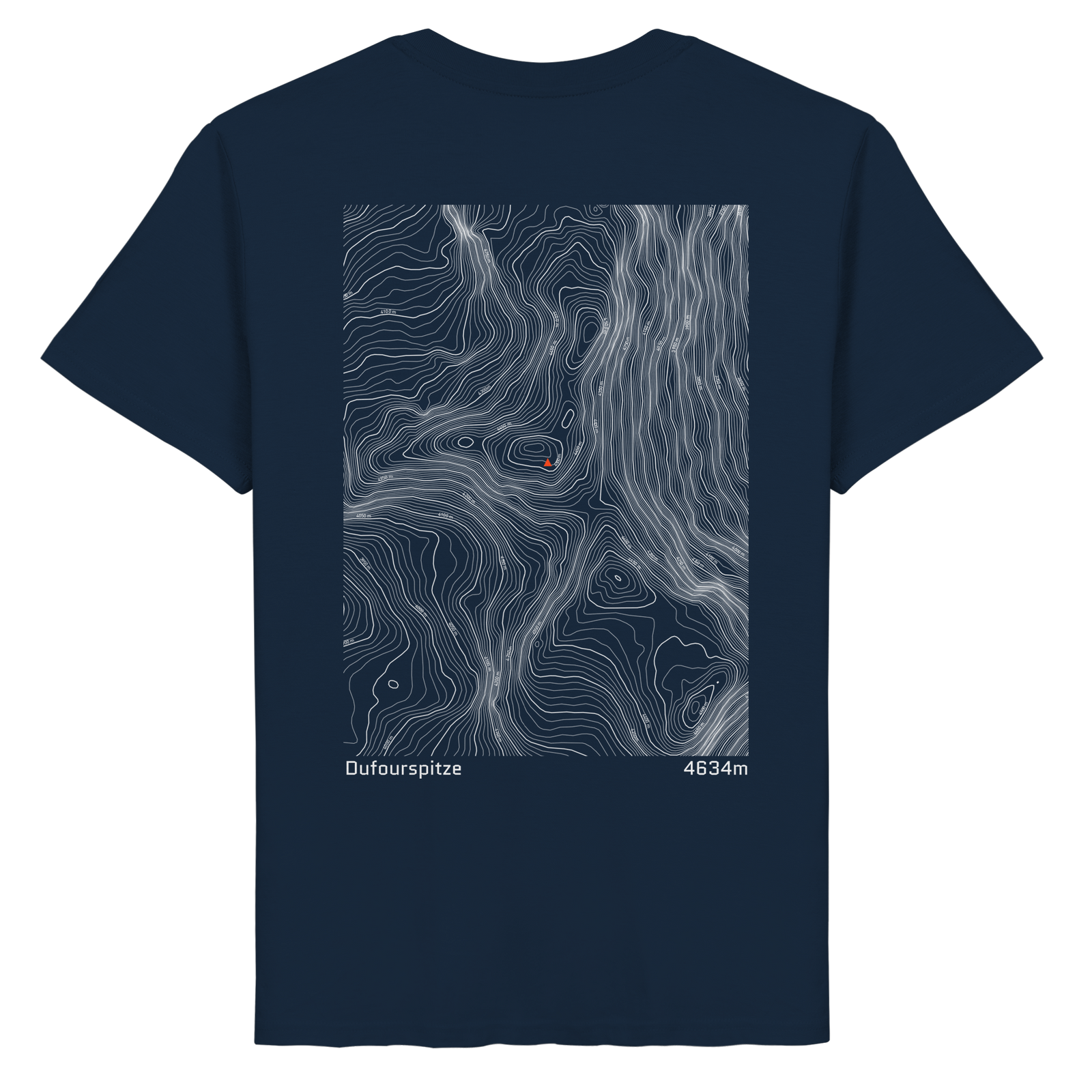 Dufourspitze Höhenlinien T-Shirt (Unisex)
