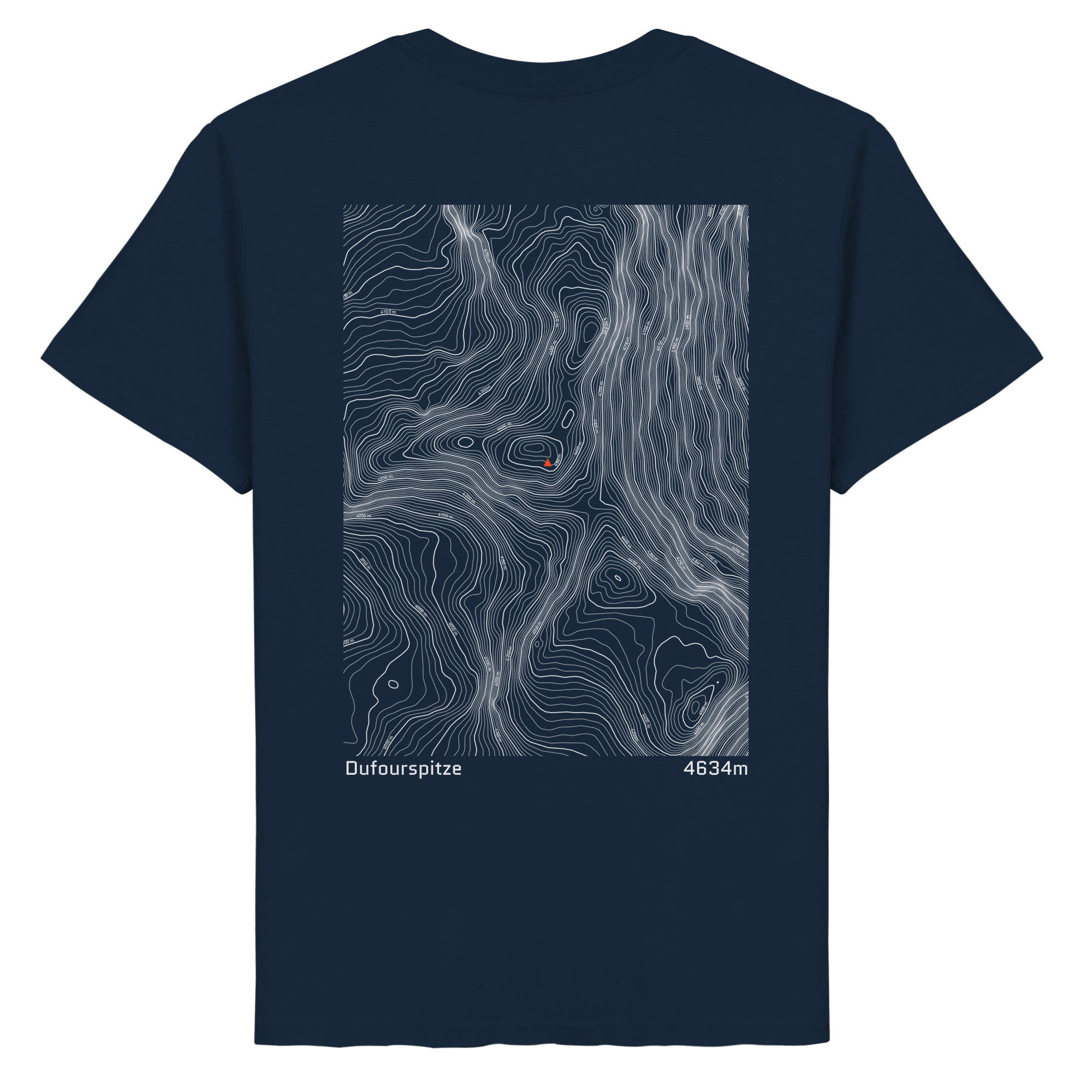 Dufourspitze Höhenlinien T-Shirt (Unisex)