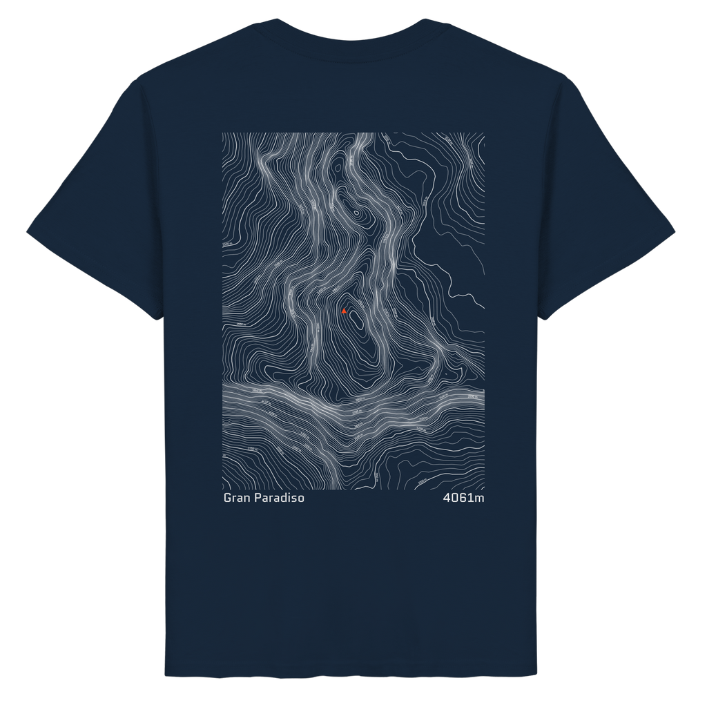 Gran Paradiso Höhenlinien T-Shirt (Unisex)