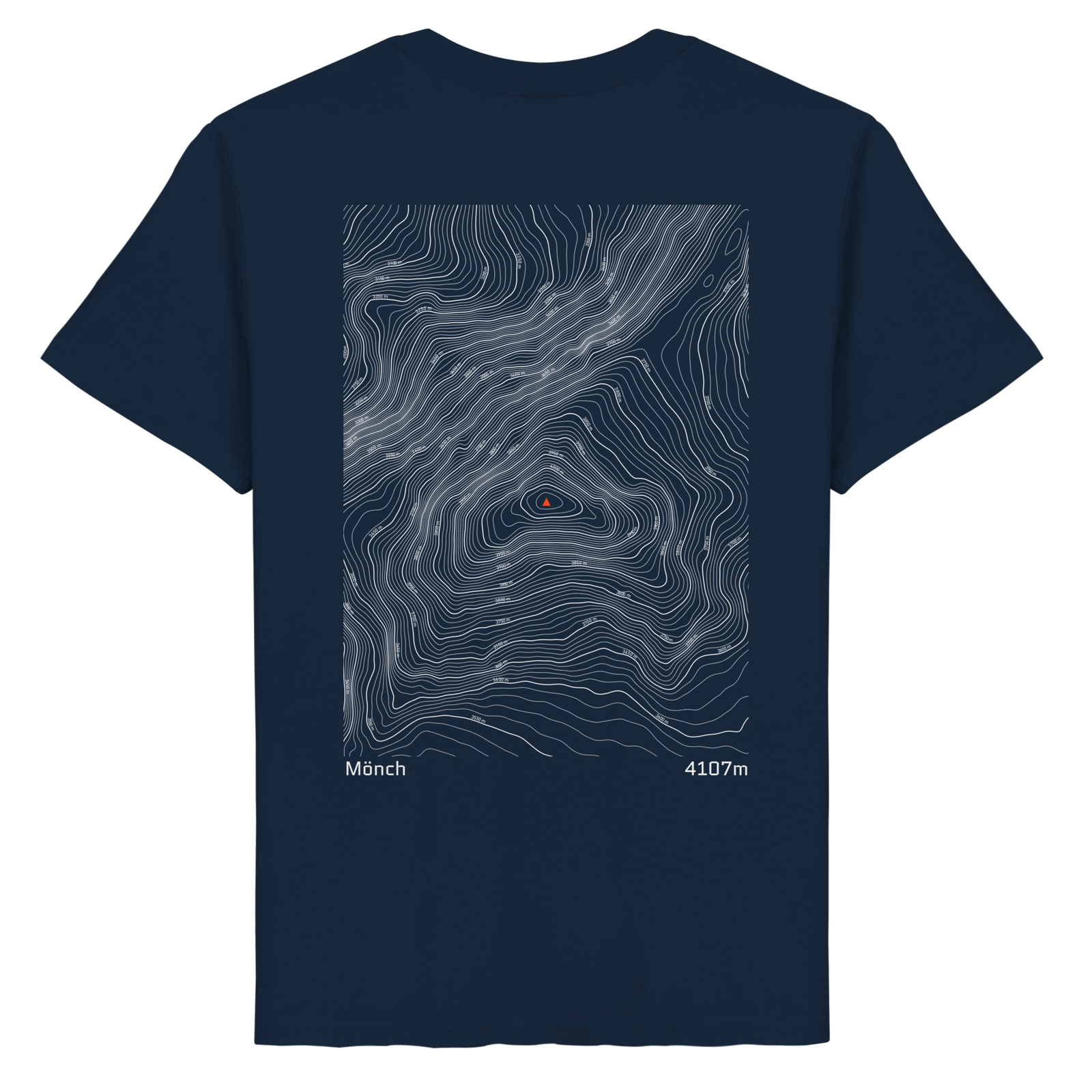 Mönch Höhenlinien T-Shirt (Unisex)