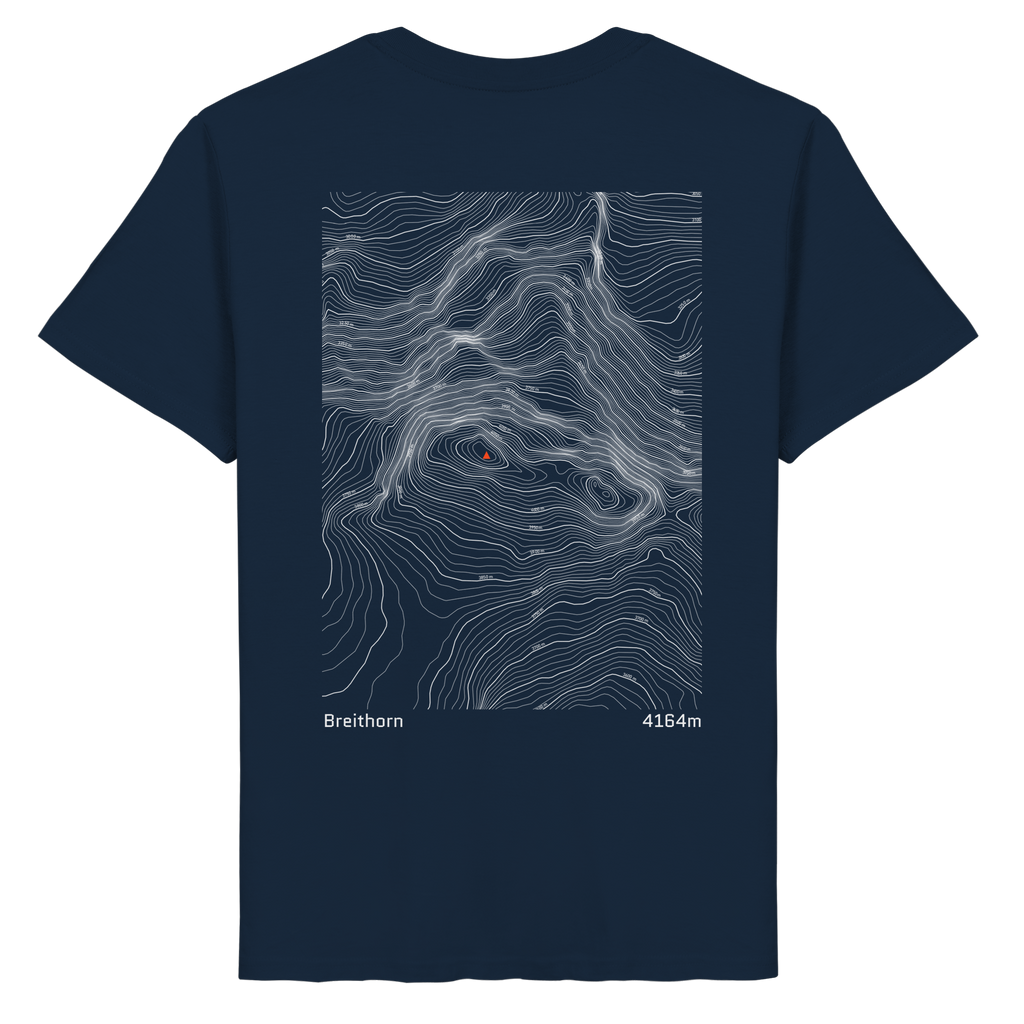 Breithorn Höhenlinien T-Shirt (Unisex)