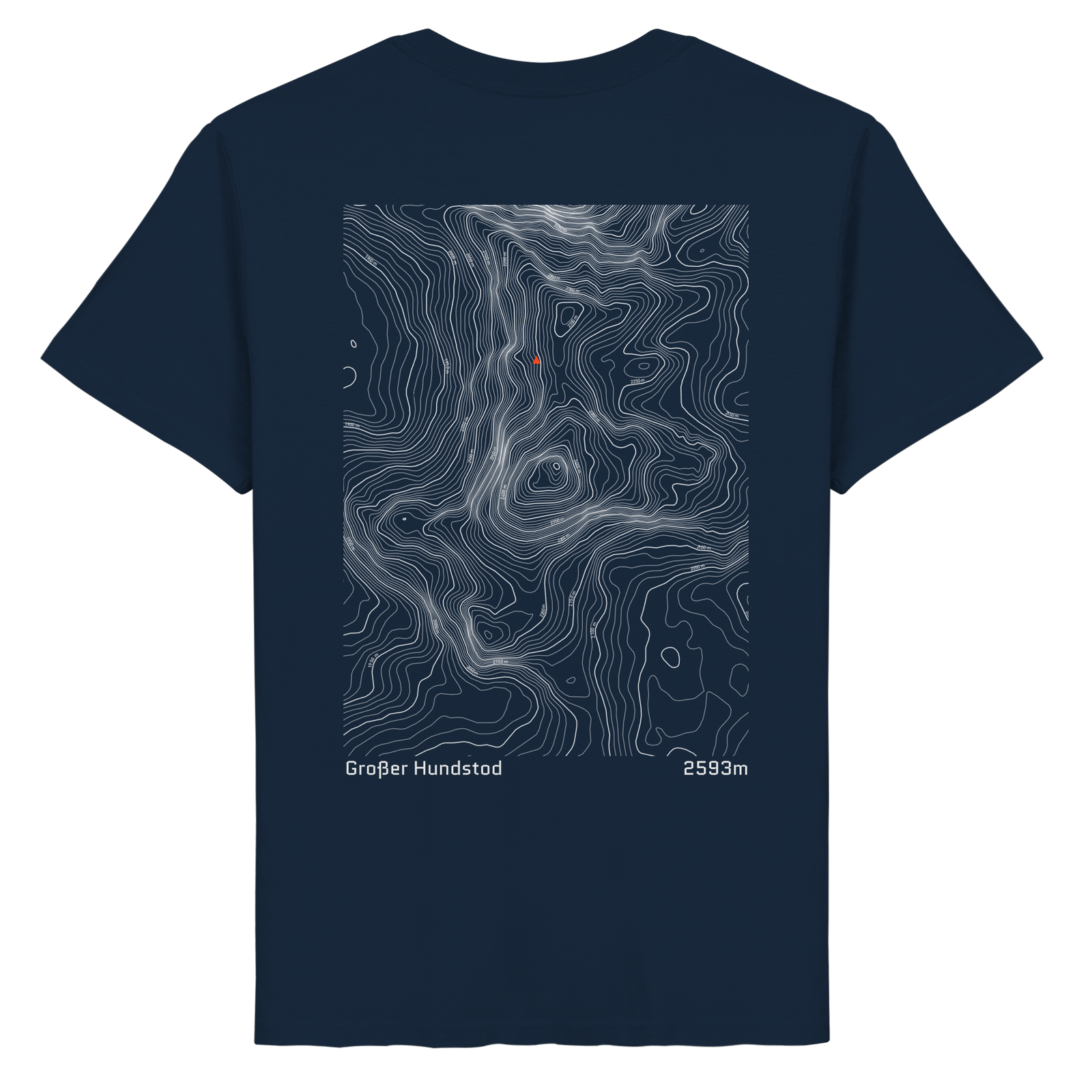 Großer Hundstod Höhenlinien T-Shirt (Unisex)