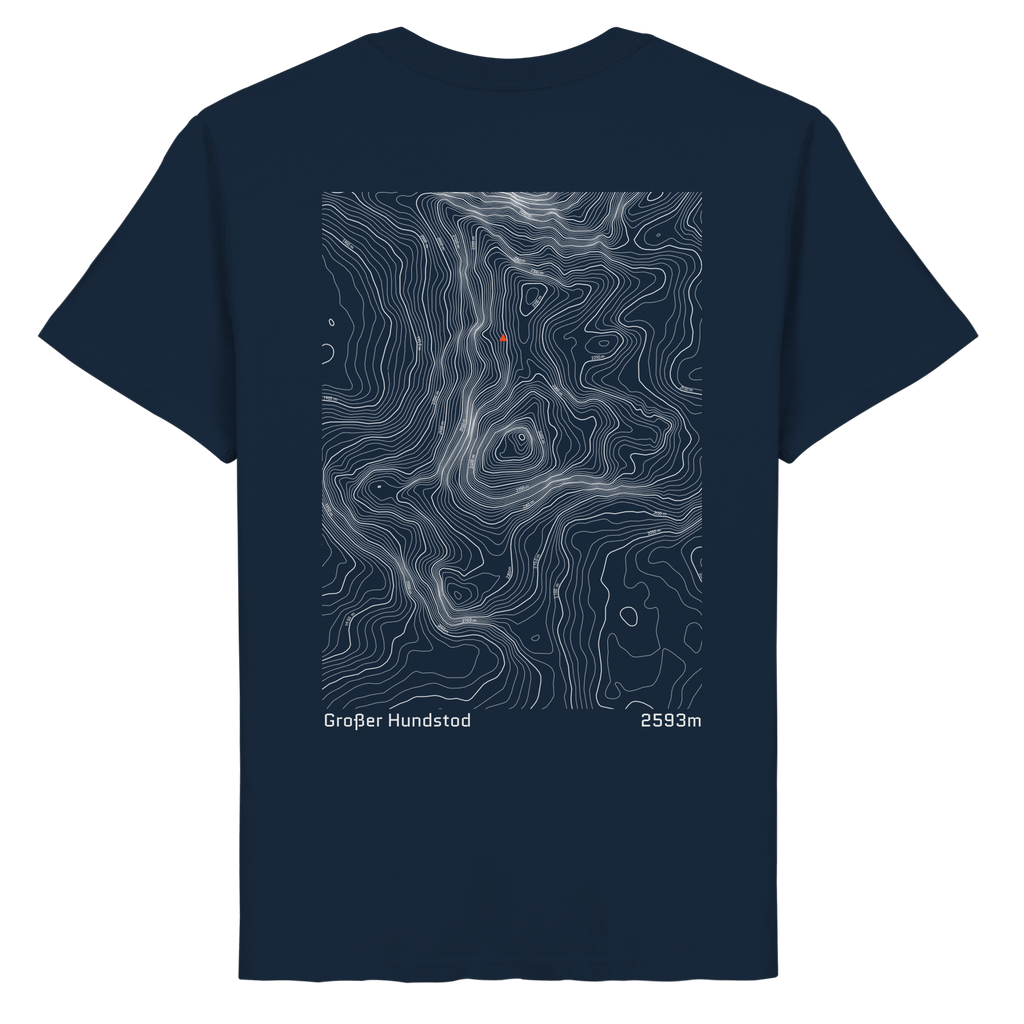 Großer Hundstod Höhenlinien T-Shirt (Unisex)