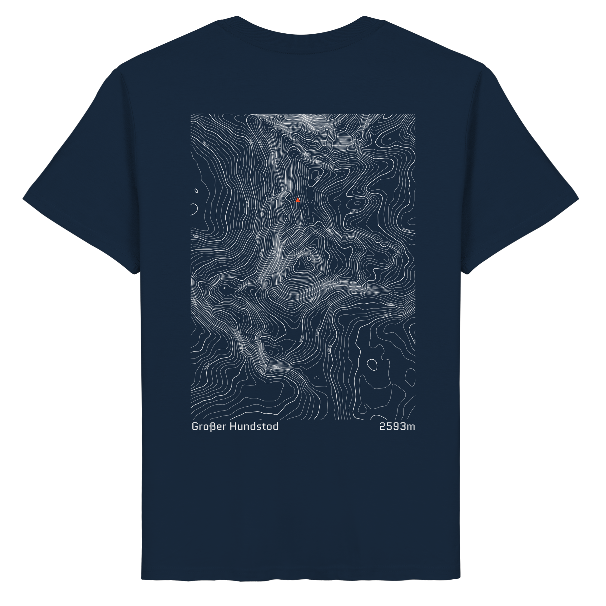 Großer Hundstod Höhenlinien T-Shirt (Unisex)