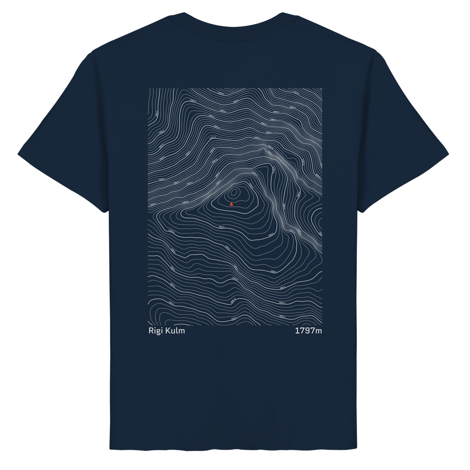 Rigi Kulm Höhenlinien T-Shirt (Unisex)