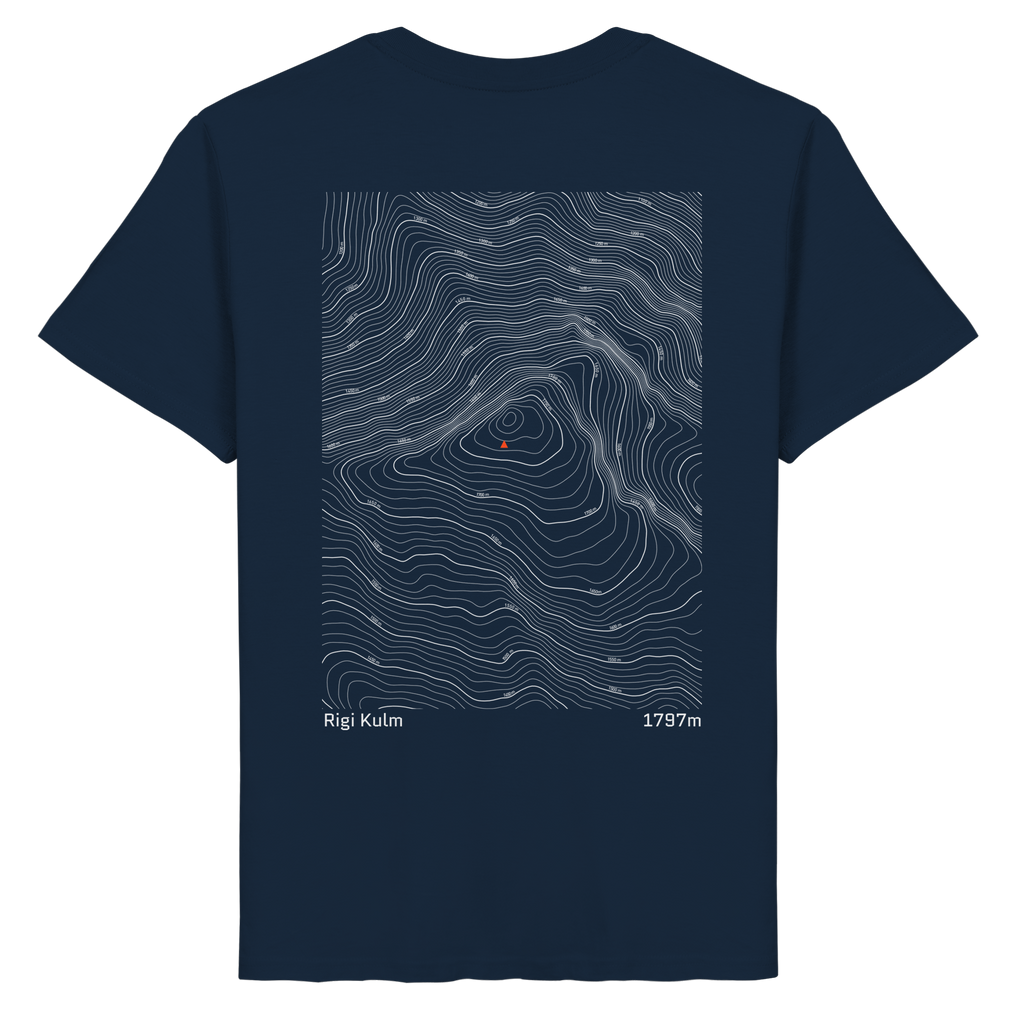Rigi Kulm Höhenlinien T-Shirt (Unisex)