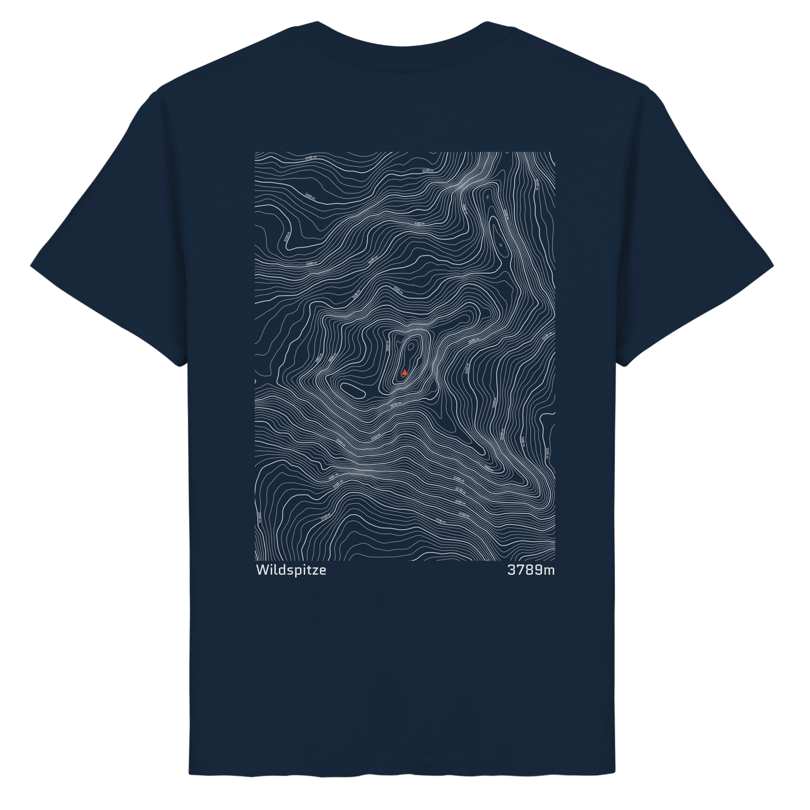 Wildspitze Höhenlinien T-Shirt (Unisex)