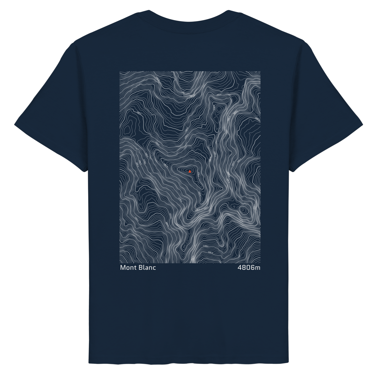 Mont Blanc Höhenlinien T-Shirt (Unisex)