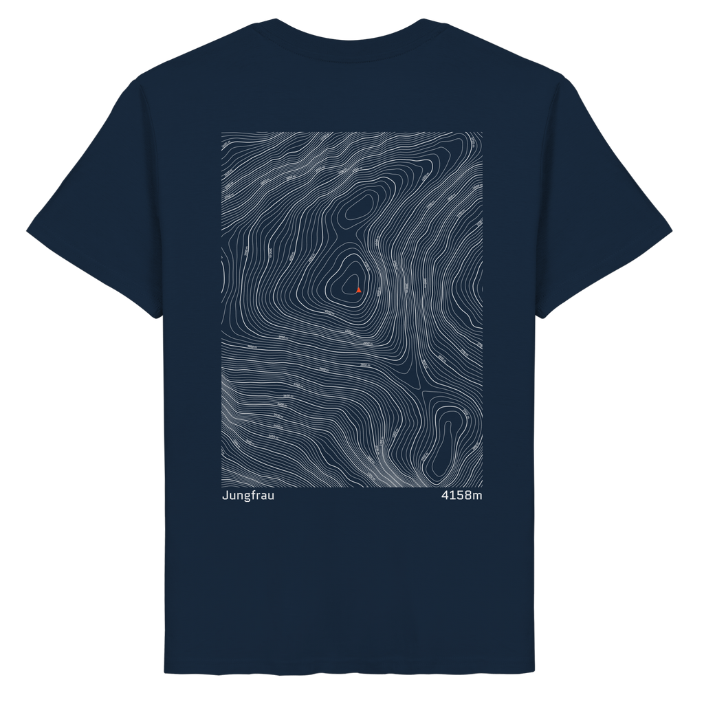 Jungfrau Höhenlinien T-Shirt (Unisex)