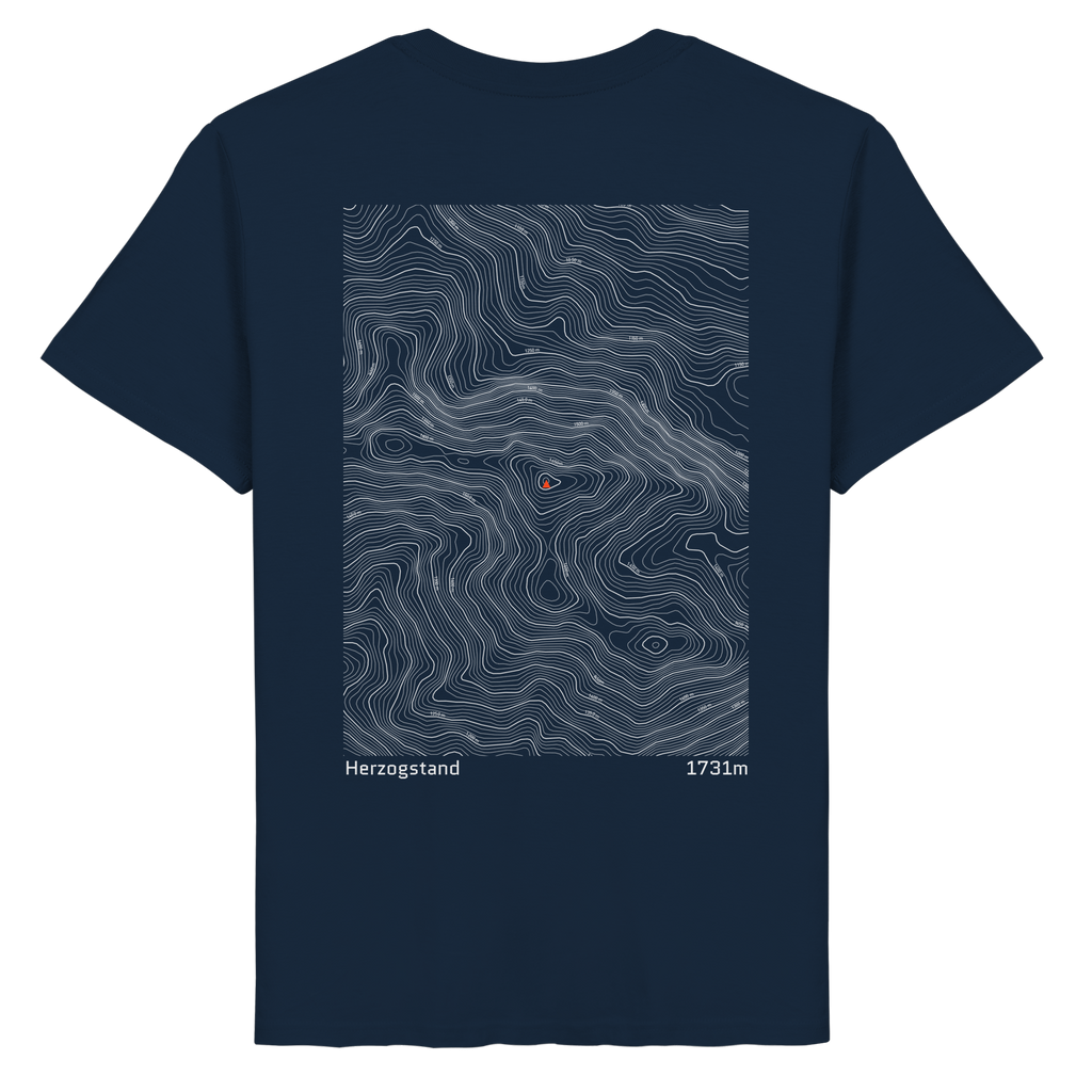 Herzogstand Höhenlinien T-Shirt (Unisex)