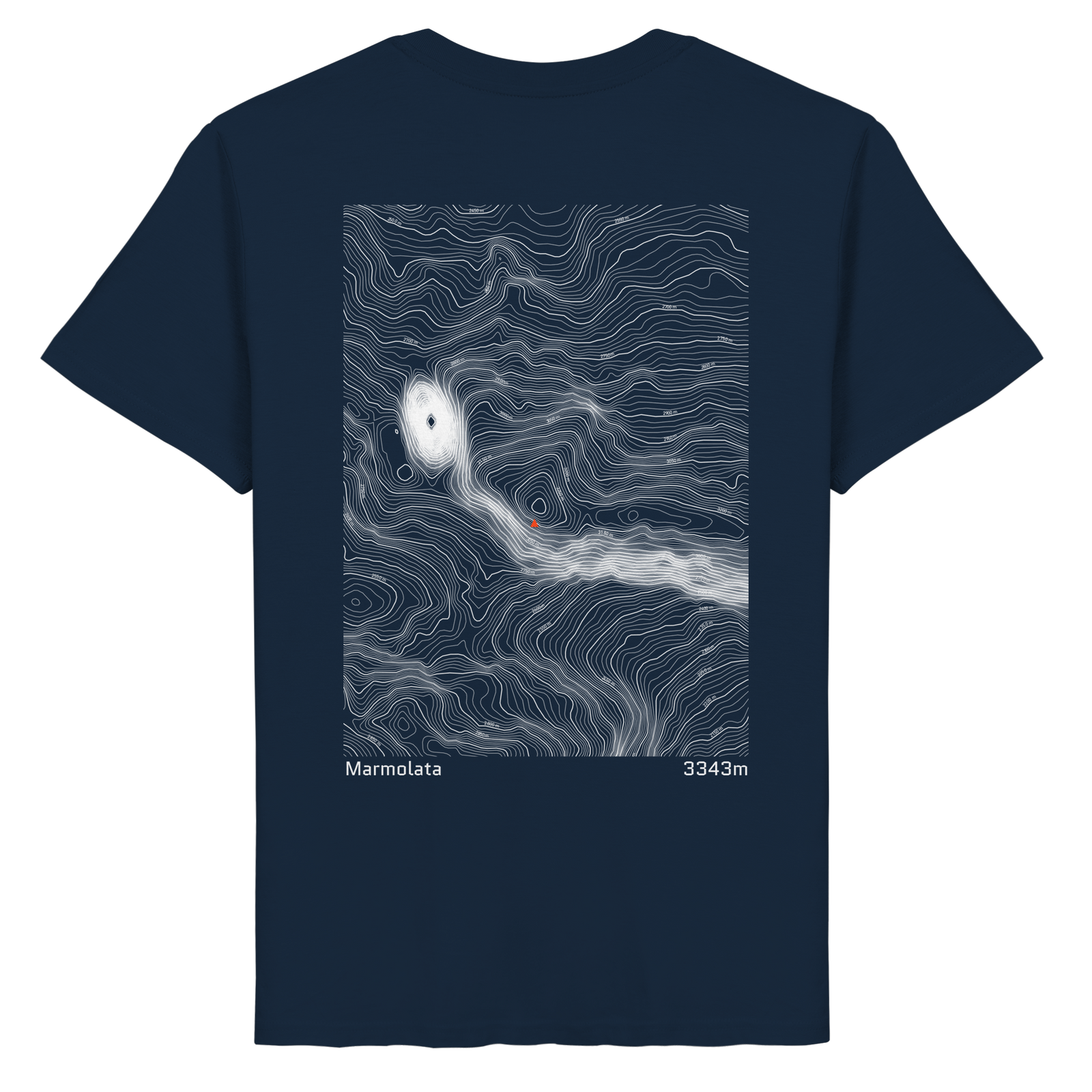 Marmolata Höhenlinien T-Shirt (Unisex)