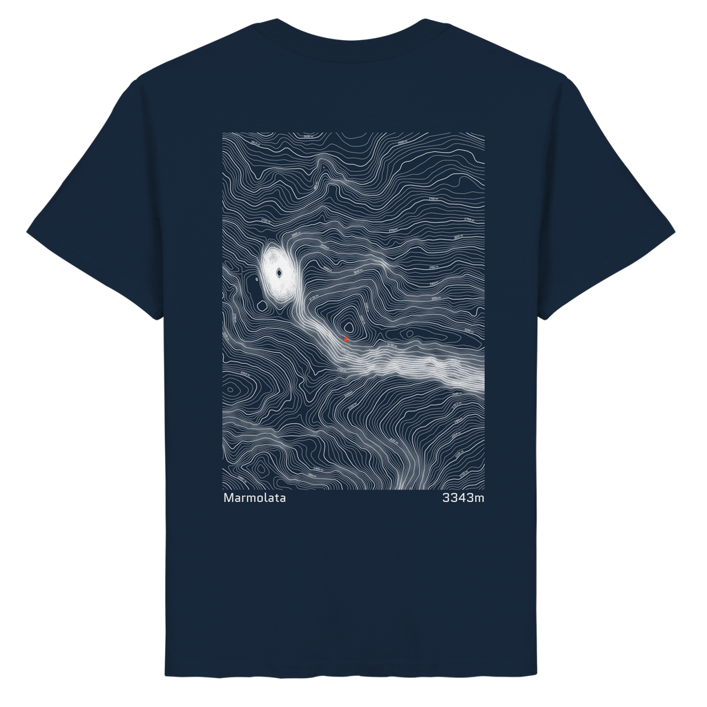 Marmolata Höhenlinien T-Shirt (Unisex)