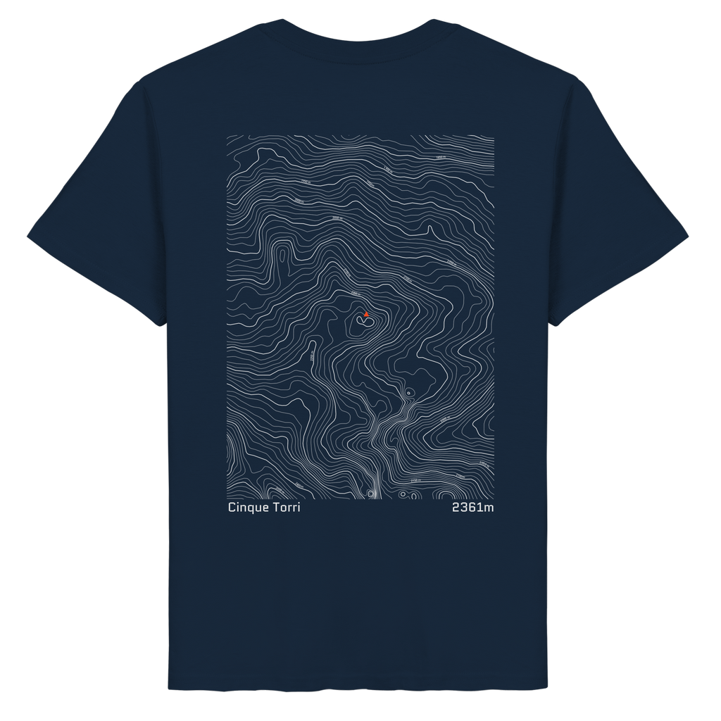 Cinque Torri Höhenlinien T-Shirt (Unisex)