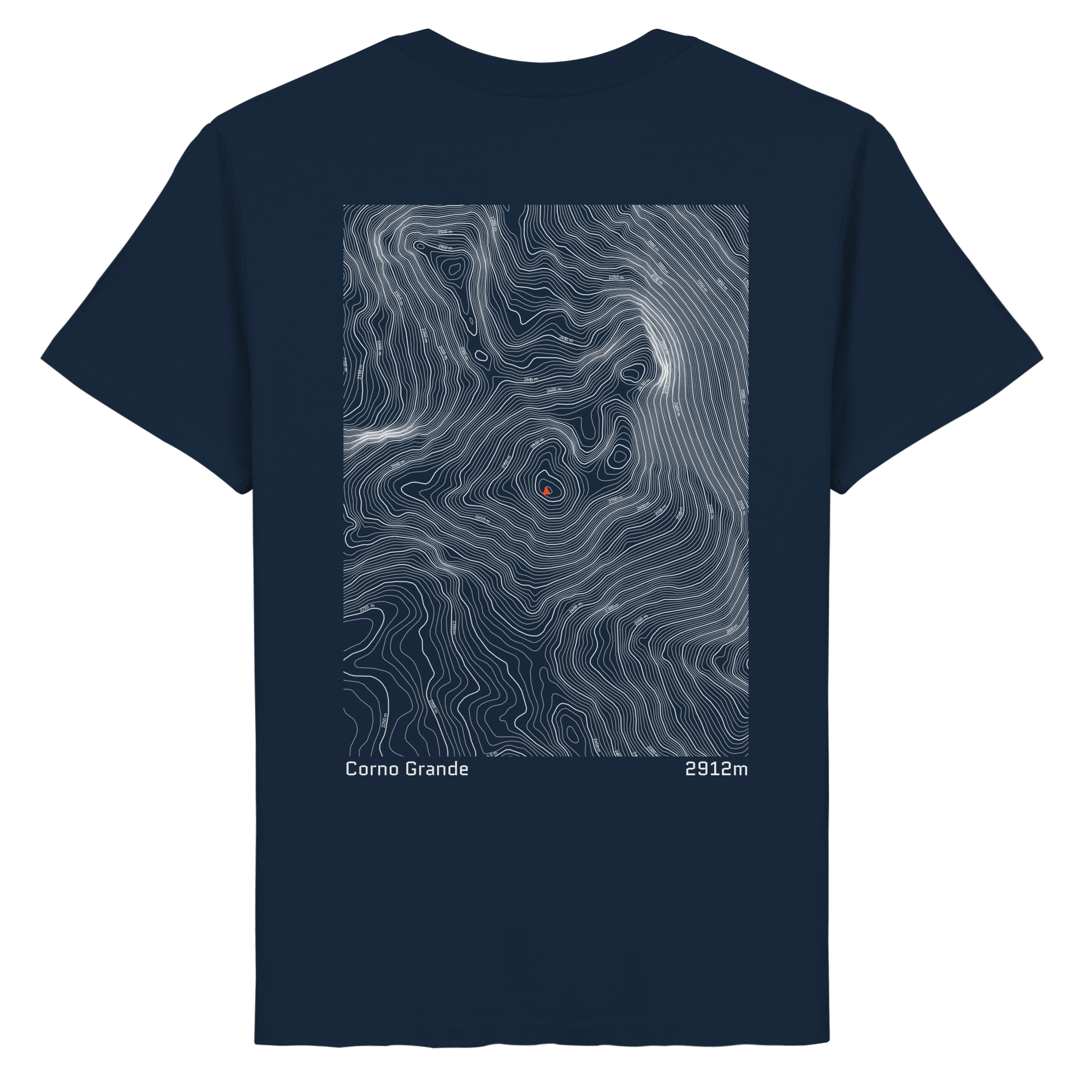 Corno Grande Höhenlinien T-Shirt (Unisex)