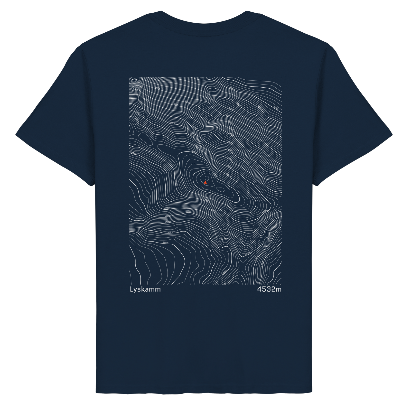 Lyskamm Höhenlinien T-Shirt (Unisex)