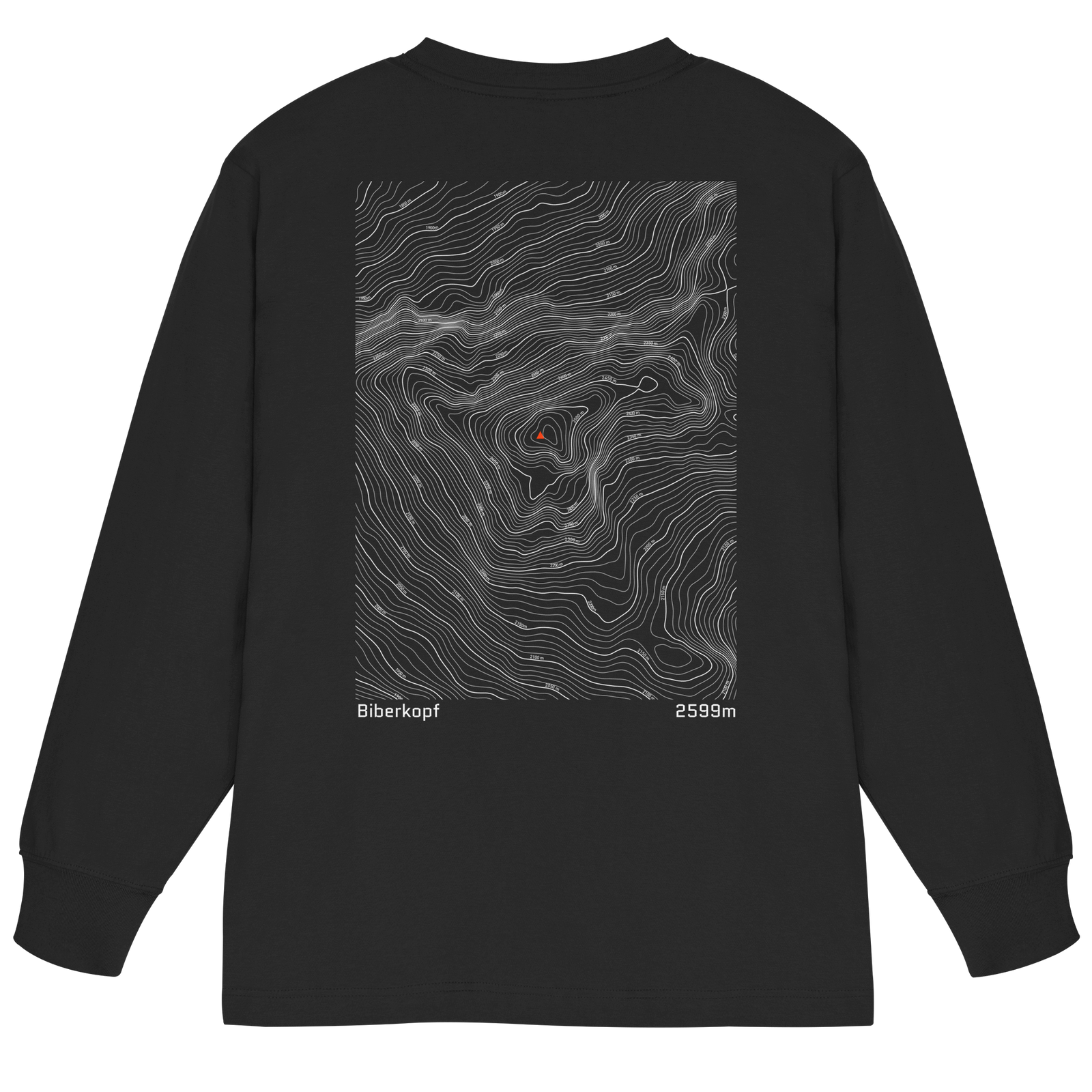 Biberkopf Höhenlinien Oversized Longsleeve (Unisex)