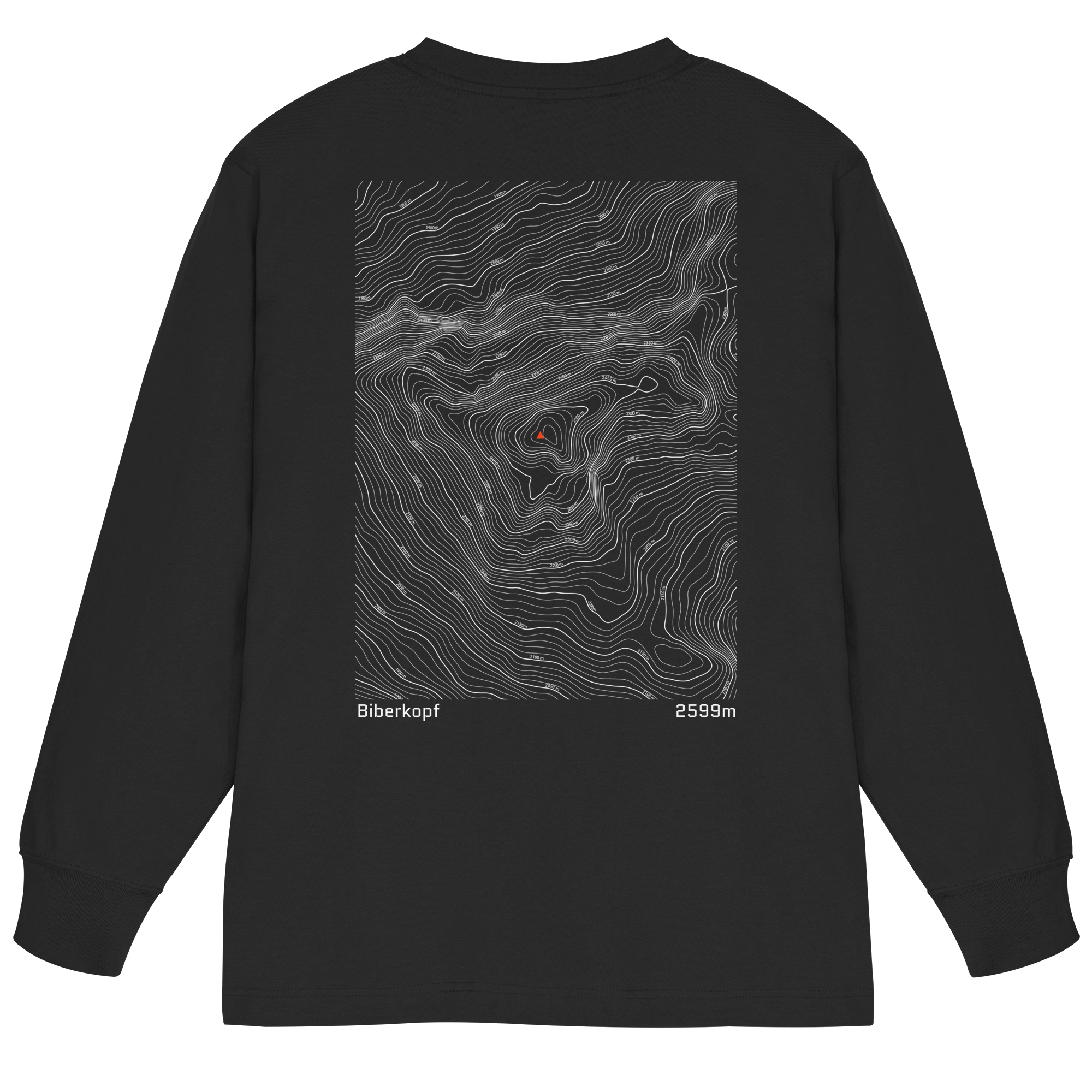 Biberkopf Höhenlinien Oversized Longsleeve (Unisex)