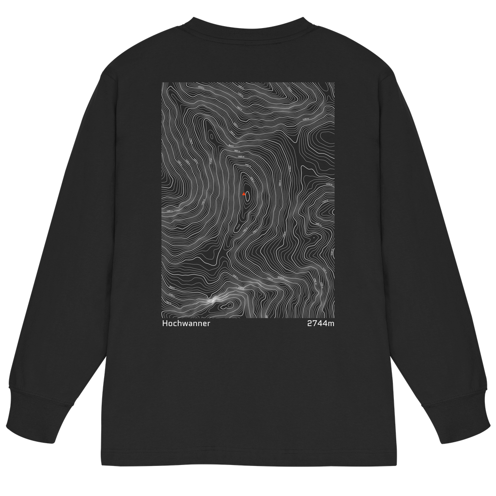 Hochwanner Höhenlinien Oversized Longsleeve (Unisex)