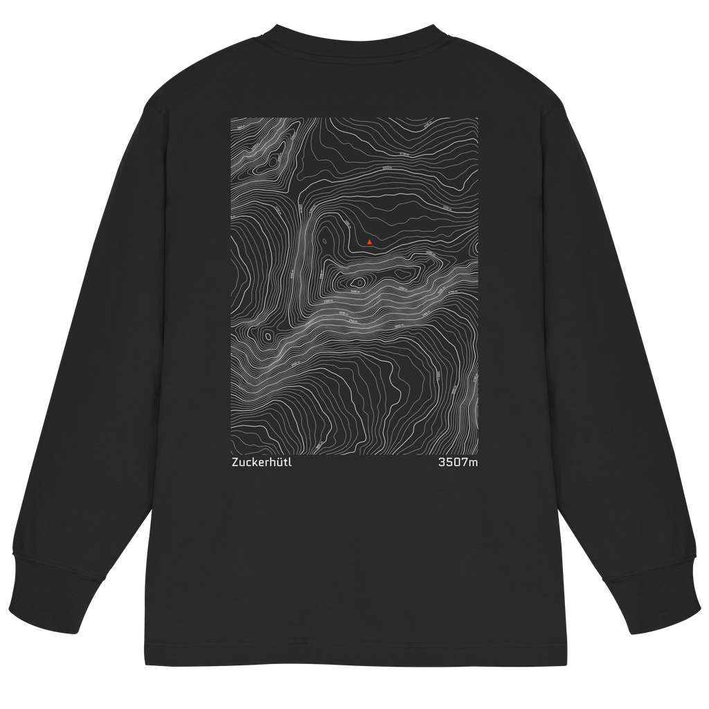 Zuckerhütl Höhenlinien Oversized Longsleeve (Unisex)