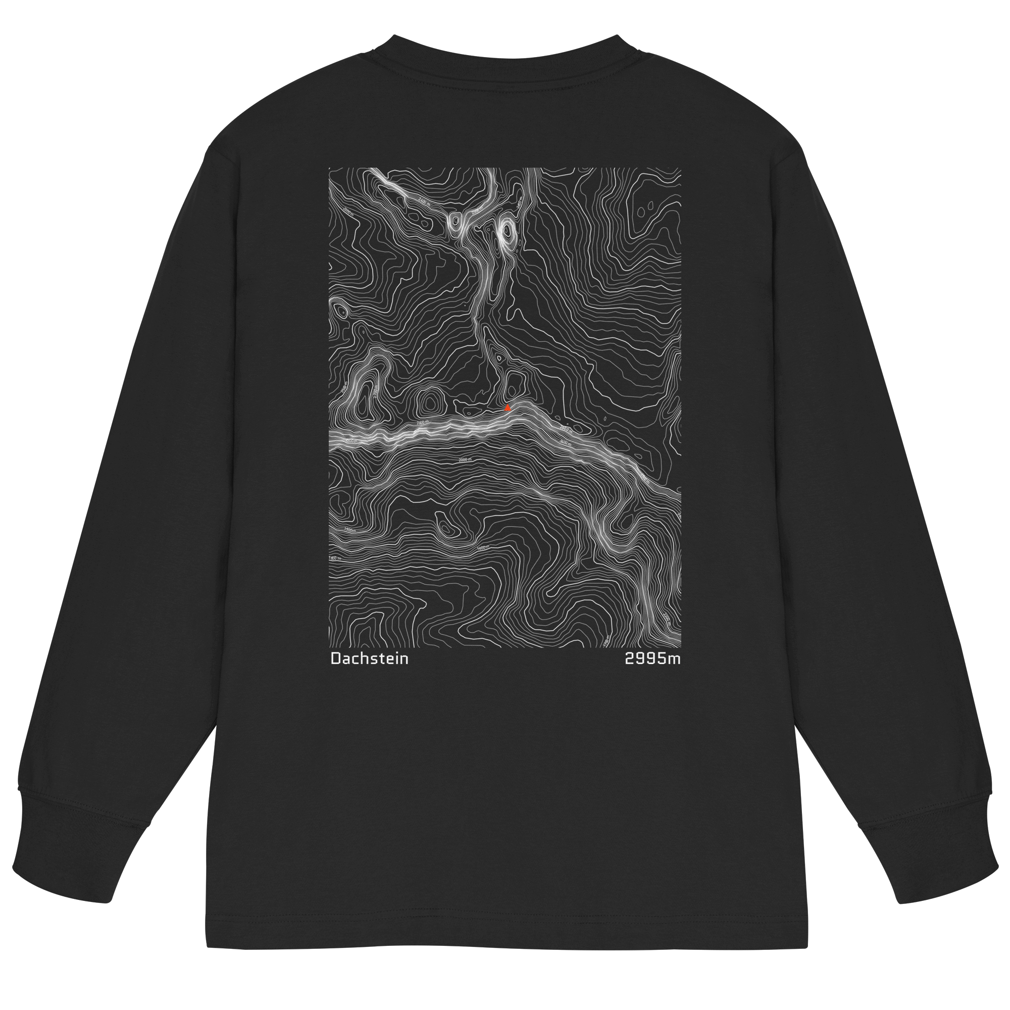 Dachstein Höhenlinien Oversized Longsleeve (Unisex)