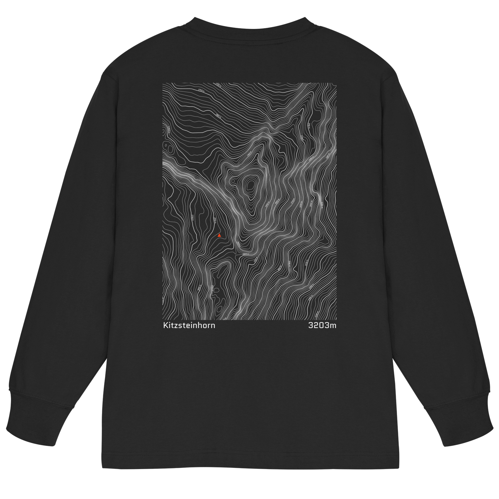 Kitzsteinhorn Höhenlinien Oversized Longsleeve (Unisex)