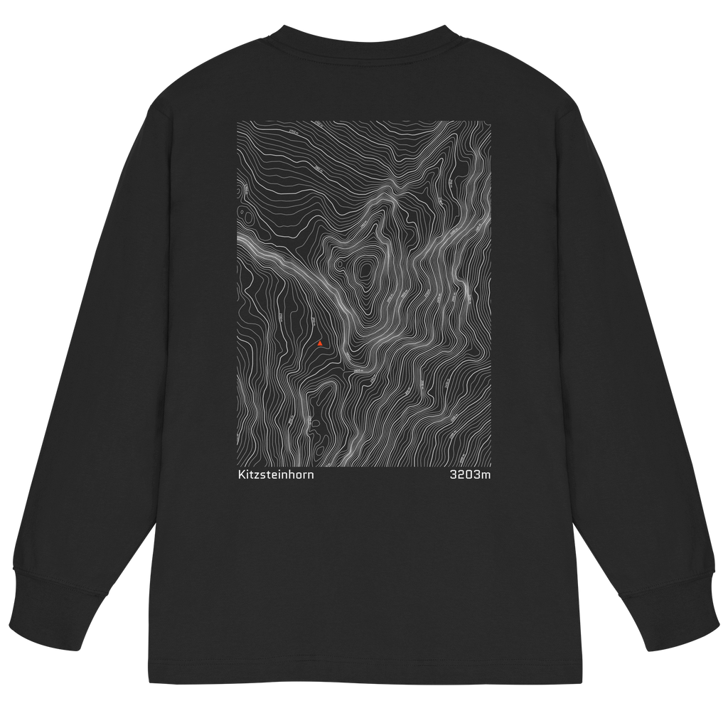 Kitzsteinhorn Höhenlinien Oversized Longsleeve (Unisex)