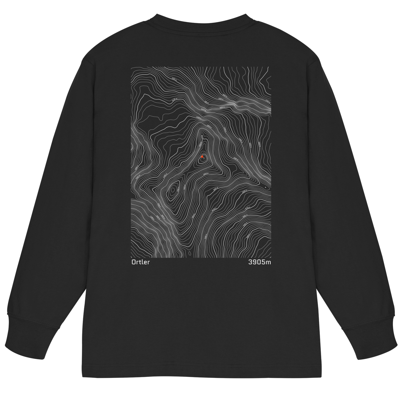 Ortler Höhenlinien Oversized Longsleeve (Unisex)