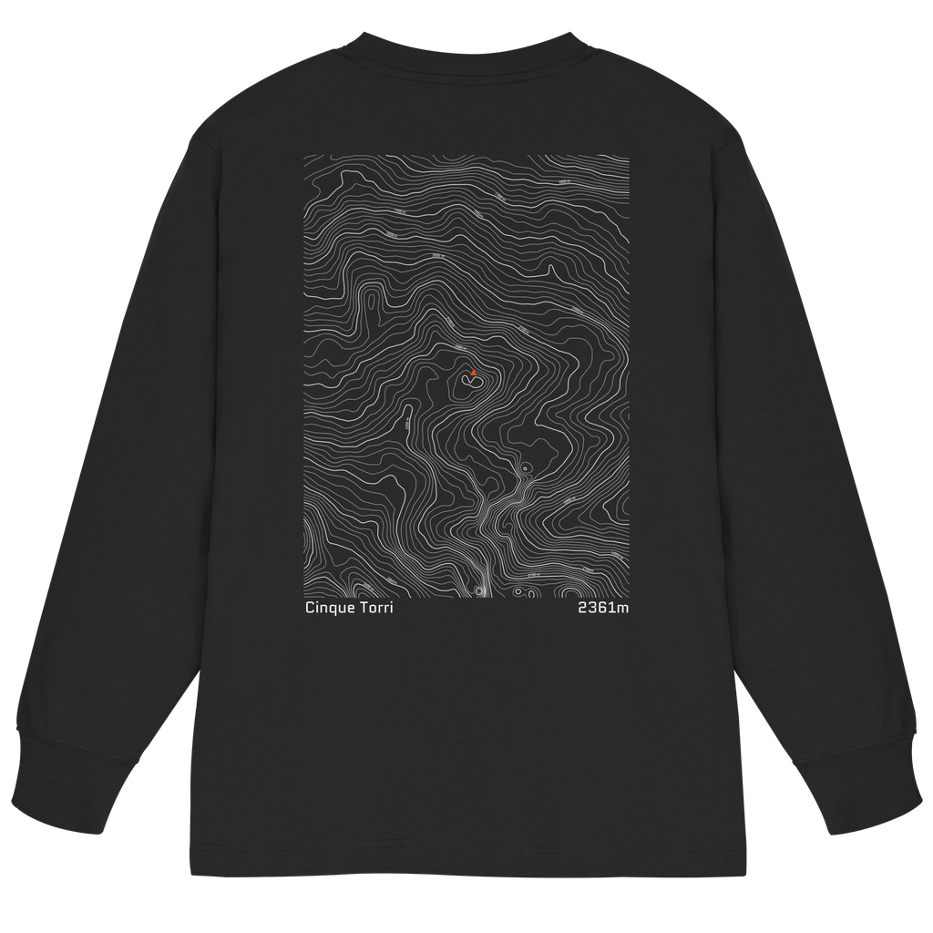Cinque Torri Höhenlinien Oversized Longsleeve (Unisex)